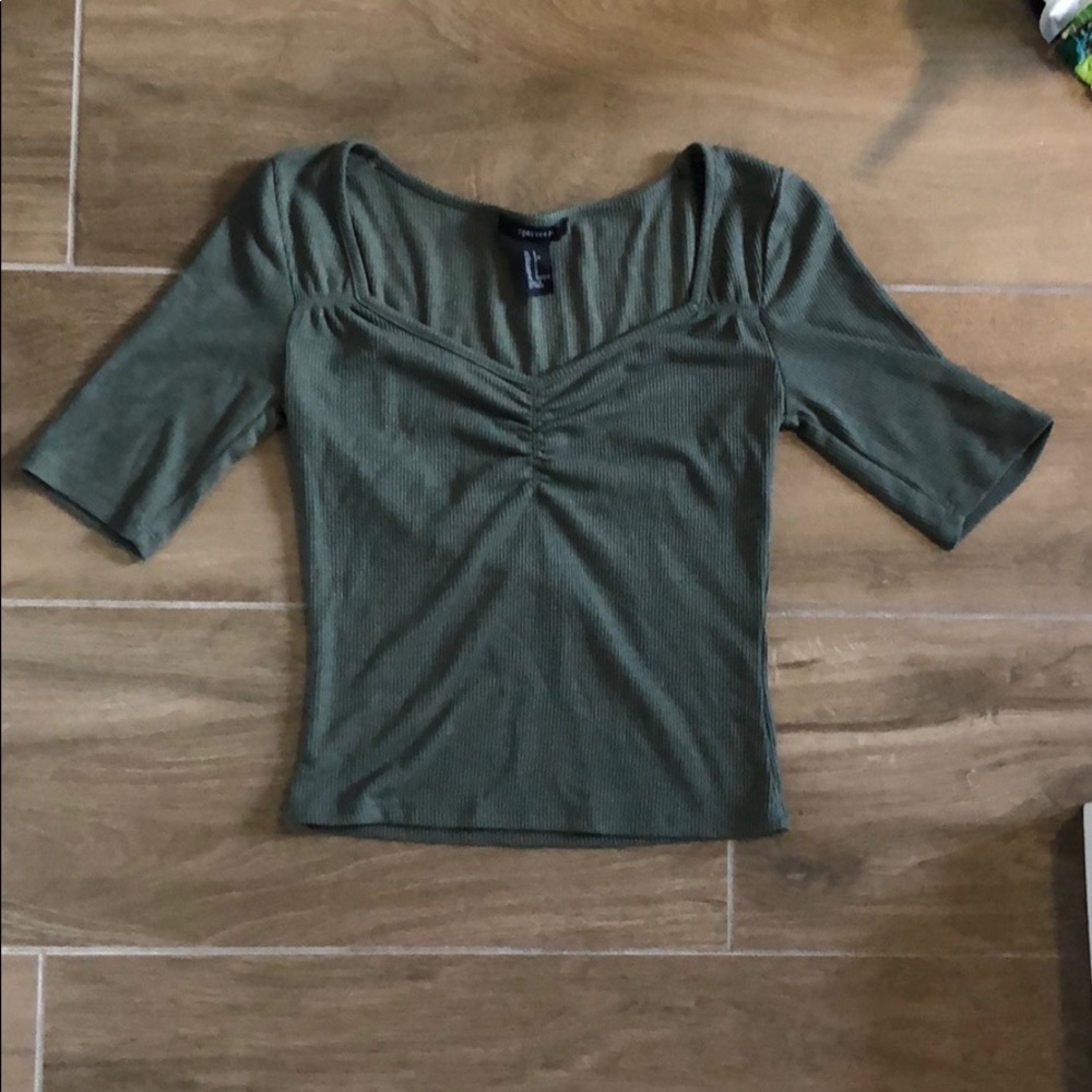 Forever 21 Ribbed Mid Sleeve